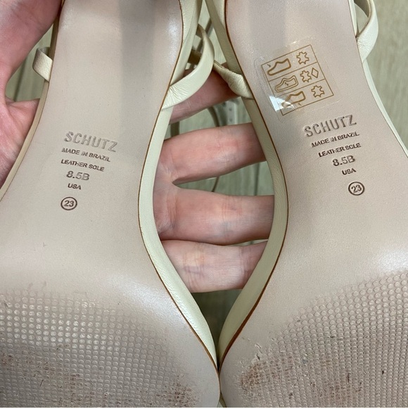 Schutz Shani Sandal in Eggshell Size 8.5 - Picture 11 of 12